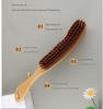 Chổi Phủi Cong Cán Gỗ, Chổi Phủi Tóc Cán Gỗ Cao Cấp, Chổi Phủi Can Gỗ Cong barber
