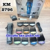 Tông đơ cắt tóc chuyên nghiệp Kemei KM-2796 lưỡi cắt mạ carbon DLC cao cấp có động cơ không chổi than màn hình LCD hiển thị công suất 10W - Tặng kèm lưỡi thay - Chính hãng
