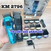 Tông đơ cắt tóc chuyên nghiệp Kemei KM-2796 lưỡi cắt mạ carbon DLC cao cấp có động cơ không chổi than màn hình LCD hiển thị công suất 10W - Tặng kèm lưỡi thay - Chính hãng