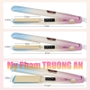 Máy Duỗi Tóc Beauty Princess Bản To Màu Ombre Cầu Vồng Đẹp, Lưỡi Titanium