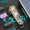 Tông Đơ Cắt Tóc VGR V-005 Lưỡi Đơn Thép Không Gỉ, Kim Loại Nguyên Khối