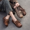 GIÀY DA BÒ HANDMADE ĐẾ CAO SU G25 ( TẶNG VÒNG RETRO)