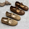 GIÀY DA BÒ HANDMADE ĐẾ CAO SU G21 ( TẶNG VÒNG RETRO)