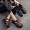GIÀY DA BÒ HANDMADE ĐẾ CAO SU G31 ( TẶNG VÒNG RETRO)