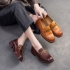 GIÀY DA BÒ HANDMADE ĐẾ CAO SU G27 ( TẶNG VÒNG RETRO)