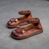GIÀY DA BÒ HANDMADE ĐẾ CAO SU G32 ( TẶNG VÒNG RETRO)