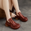 GIÀY DA BÒ HANDMADE ĐẾ CAO SU G52 (TẶNG VÒNG RETRO)