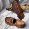 GIÀY DA BÒ HANDMADE ĐẾ CAO SU G36 ( TẶNG VÒNG RETRO)