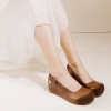 GIÀY DA BÒ HANDMADE ĐẾ CAO SU G43 ( TẶNG VÒNG RETRO)