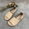 GIÀY DA BÒ HANDMADE ĐẾ CAO SU G01 ( TẶNG VÒNG RETRO)