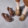 GIÀY DA BÒ HANDMADE ĐẾ CAO SU G37 ( TẶNG VÒNG RETRO)