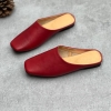GIÀY DA BÒ HANDMADE ĐẾ CAO SU G01 ( TẶNG VÒNG RETRO)