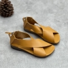 GIÀY DA BÒ HANDMADE ĐẾ CAO SU G05 ( TẶNG VÒNG RETRO)