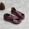 GIÀY DA BÒ HANDMADE ĐẾ CAO SU G05 ( TẶNG VÒNG RETRO)