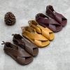 GIÀY DA BÒ HANDMADE ĐẾ CAO SU G05 ( TẶNG VÒNG RETRO)