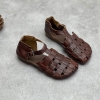 GIÀY DA BÒ HANDMADE ĐẾ CAO SU G07 ( TẶNG VÒNG RETRO)