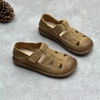 GIÀY DA BÒ HANDMADE ĐẾ CAO SU G19 ( TẶNG VÒNG RETRO)
