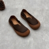 GIÀY DA BÒ HANDMADE ĐẾ CAO SU G34 ( TẶNG VÒNG RETRO)