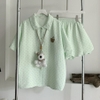 SET BỘ ĐỒ ÁO TAY NGẮN + QUẦN NGẮN FORM BÍ CHẤT VẢI ĐŨI FORM RỘNG - YOIN - 8231 - JEMCLOSET
