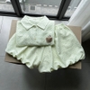 [Jemcloset] SET BỘ ĐỒ QUẦN NGẮN BÍ+ TAY NGẮN FORM RỘNG HOẠ TIẾT CHẤM BI CHẤT ĐŨI HÀN MỊN - SOLY - 8237