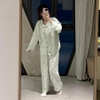 SET BỘ NGỦ DÁNG QUẦN DÀI ÁO TAY DÀI FORM RỘNG CHẤT ĐŨI MỊN HÀN - LOIN - 8219 - JEMCLOSET