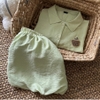 [Premium] [JEMCLOSET] SET BỘ ĐỒ ÁO TAY NGẮN + QUẦN NGẮN BÍ FORM RỘNG CHẤT VẢI ĐŨI HÀN MỊN - YUSI - 8232