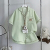 [Premium] [Jemcloset] Set đồ bộ ngủ, bộ ngủ mùa hè form rộng chất đũi Hàn mịn - BINE - 8191