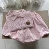 [Jemcloset] SET BỘ ĐỒ QUẦN NGẮN BÍ+ TAY NGẮN FORM RỘNG HOẠ TIẾT CHẤM BI CHẤT ĐŨI HÀN MỊN - SOLY - 8237