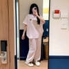 SET BỘ QUẦN DÀI + ÁO TAY NGẮN HOẠ TIẾT SỌC CHẤT ĐŨI SỌC HÀN FORM RỘNG - YOBE - 8208 - JEMCLOSET