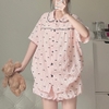 Bộ đồ ngủ nữ, đồ mặc nhà Jemcloset ,chất vải Đũi gạo Hàn mịn thoáng mát, form dáng rộng thoải mái KORI - 8184