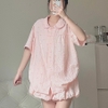 Bộ đồ ngủ nữ, đồ mặc nhà Jemcloset ,chất vải Đũi gạo Hàn mịn thoáng mát, form dáng rộng thoải mái KORI - 8184