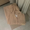 [Premium] [Jemcloset]Set đồ bộ ngủ quần dài + áo tay ngắn, bộ ngủ dài form rộng chất đũi Hàn mịn - DARIN - 8203