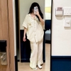 [Jemcloset] SET HELY - SET BỘ ĐỒ NGỦ QUẦN DÀI ÁO TAY NGẮN CHẤT VẢI XÔ MUSLIN THOÁNG MÁT - HELY - 8242