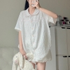 Bộ đồ ngủ nữ, đồ mặc nhà Jemcloset ,chất vải Đũi gạo Hàn mịn thoáng mát, form dáng rộng thoải mái KORI - 8184