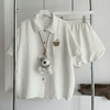 SET BỘ ĐỒ ÁO TAY NGẮN + QUẦN NGẮN FORM BÍ CHẤT VẢI ĐŨI FORM RỘNG - YOIN - 8231 - JEMCLOSET