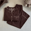 [Jemcloset] Set MYNA - Set đồ bộ 100% cotton, bộ đồ ngủ form rộng quần dài áo tay dài - MYNA - 8247