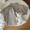SET BỘ ĐỒ QUẦN DÀI + ÁO TAY NGẮN JEMCLOSET SỌC HOẠ TIẾT NƠ FORM RỘNG CHẤT ĐŨI HÀN -  KOMI - 8206