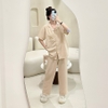 [Premium] [Jemcloset]Set đồ bộ ngủ quần dài + áo tay ngắn, bộ ngủ dài form rộng chất đũi Hàn mịn - DARIN - 8203