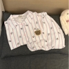 [JEMCLOSET] SET BỘ ĐỔ ÁO TAY NGẮN + QUẦN NGẮN BÍ FORM RỘNG CHẤT VẢI ĐŨI HÀN MỊN - ELIN - 8234