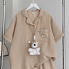 [Premium] [Jemcloset]Set đồ bộ ngủ quần dài + áo tay ngắn, bộ ngủ dài form rộng chất đũi Hàn mịn - DARIN - 8203