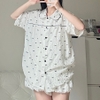Bộ đồ ngủ nữ, đồ mặc nhà Jemcloset ,chất vải Đũi gạo Hàn mịn thoáng mát, form dáng rộng thoải mái KORI - 8184