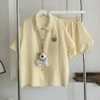 SET BỘ ĐỒ ÁO TAY NGẮN + QUẦN NGẮN FORM BÍ CHẤT VẢI ĐŨI FORM RỘNG - YOIN - 8231 - JEMCLOSET