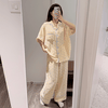 [Jemcloset] Set HIJI - Set đồ bộ, bộ đồ ngủ form rộng quần dài áo tay ngắn chất vãi đũi sọc hàn - HIJI - 8243