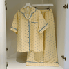 [Jemcloset] Set HIJI - Set đồ bộ, bộ đồ ngủ form rộng quần dài áo tay ngắn chất vãi đũi sọc hàn - HIJI - 8243