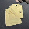 [JEMCLOSET] [PREMIUM] SET ĐỒ BỘ ÁO TAY NGẮN + QUẦN SHORT FORM RỘNG CHẤT VẢI ĐŨI HÀN MỊN - HYIN - 8235