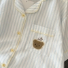 [Jemcloset] Set YOZI - Set đồ bộ, bộ đồ ngủ form rộng quần dài áo tay ngắn chất vãi đũi sọc hàn - YOZI - 8245