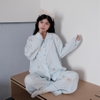 [Jemcloset] Set MIJI - Set đồ bộ, bộ đồ ngủ form rộng quần dài áo tay dài chất vãi đũi hàn - MIJI - 8246