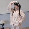 [Jemcloset] Set MYNA - Set đồ bộ 100% cotton, bộ đồ ngủ form rộng quần dài áo tay dài - MYNA - 8247