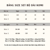 SET BỘ ĐỒ QUẦN DÀI + ÁO TAY NGẮN JEMCLOSET SỌC HOẠ TIẾT NƠ FORM RỘNG CHẤT ĐŨI HÀN -  KOMI - 8206