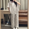 SET BỘ QUẦN DÀI + ÁO TAY NGẮN HOẠ TIẾT SỌC NƠ GẤU CHẤT ĐŨI SỌC HÀN MỊN 100% COTTON FORM RỘNG - DAEN - 8229 - JEMCLOSET
